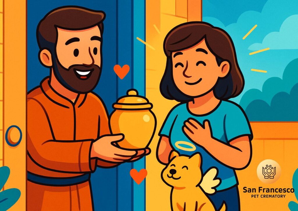 Come avviene la restituzione delle ceneri? (consegna a domicilio o ritiro)